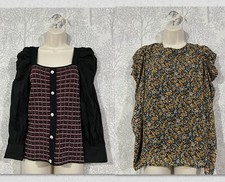OASIS And RIVER ISLAND Women?s Puff Sleeve Tops (Size UK 12)