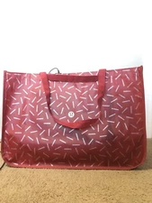 Lululemon Reusable Shopping Tote Bag Red Logo Jumbo XL