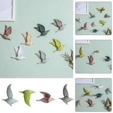 3D Ceramic Swallows Wall Mounted Birds Flying Nordic Ornament Wall Hanging Decor