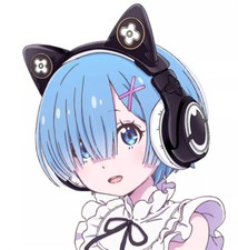 Re:life In A Different World From Zero Rem Anime Cat Ear Earphones LED Headset