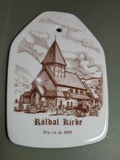 Figgjo Flint Norway ROLDAL KIRKE Porcelain Wall Plaque/ Trivet Johan Thomsen AG