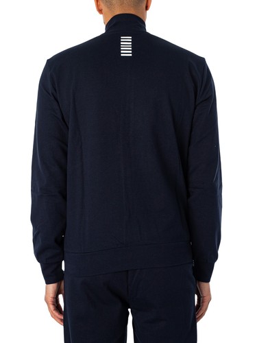 EA7 Men's Chest Logo Zip Tracksuit, Blue - 第 4/11 張圖片