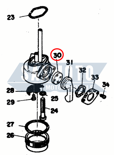 Dichtung Benzinhahn 4 Loch YAMAHA RD125 RD200 1973-1975 Fuel Tap Valve - Picture 2 of 2