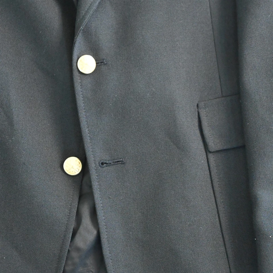 Casaco esportivo vintage feito nos EUA 42L preto lúpulo botão dourado masculino terno jaqueta blazer - Imagem 3 de 4