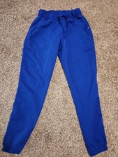 Womens Ladies ScrubStar Electric Blue Cargo Pocket Scrub Pants Size XS
