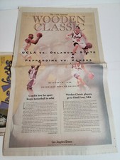 Vintage John Wooden Classic Newspaper Doug Gottlieb Cowboys Bruins Kansas 1990s
