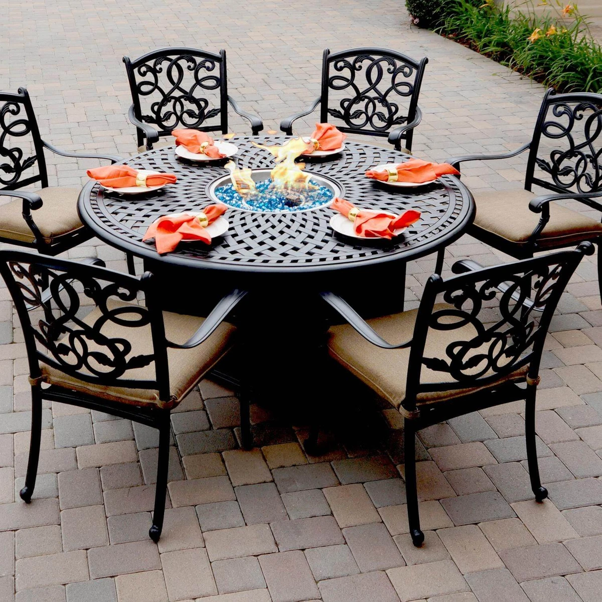 7 piece fire dining set new arrivals