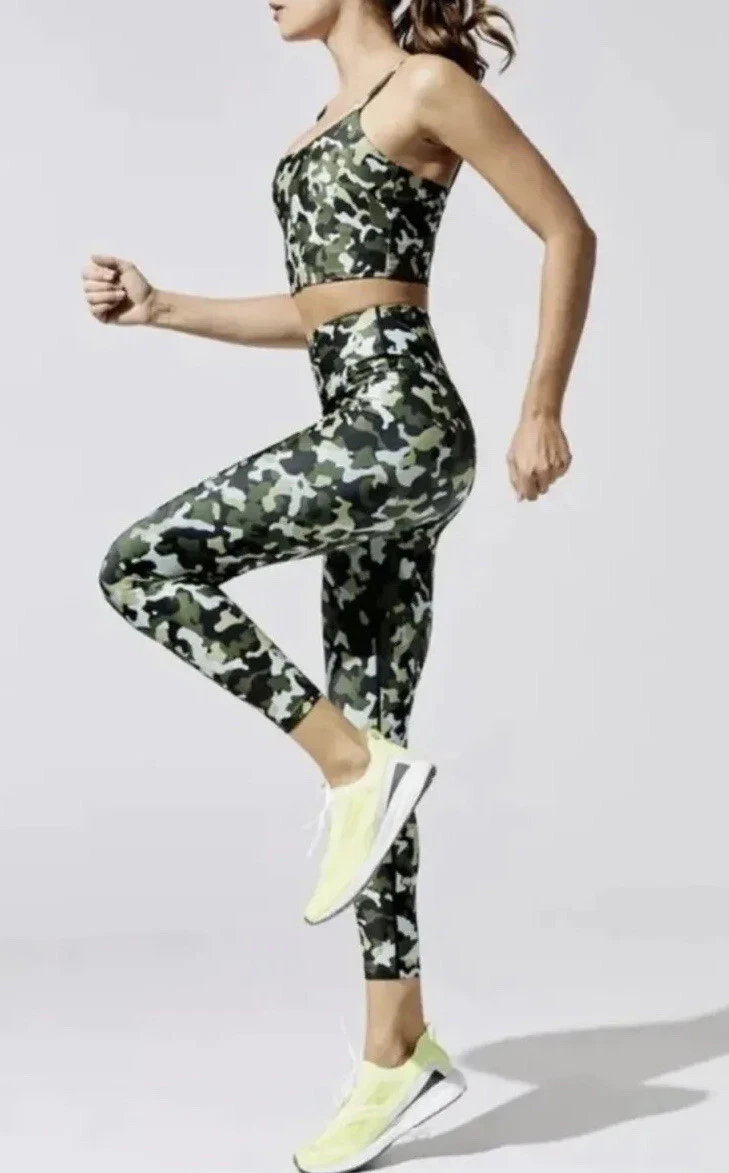 NWT Carbon38 Printed High Rise 7/8 Legging Size Women's XXS Refreshing Camo