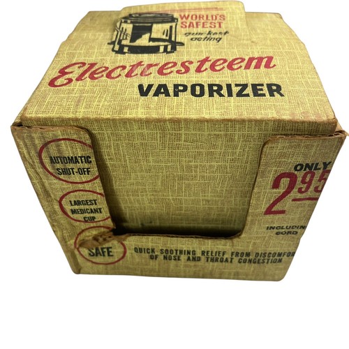 Vintage Electresteem Electric Steam Radiator Vaporizer Glass Medicant Cup 1050 - Picture 14 of 15