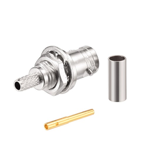 Mini BNC Jack Female Bulkhead Crimp 75 Ohm SDI Connector for RG179 Coaxial Cable - Picture 2 of 4