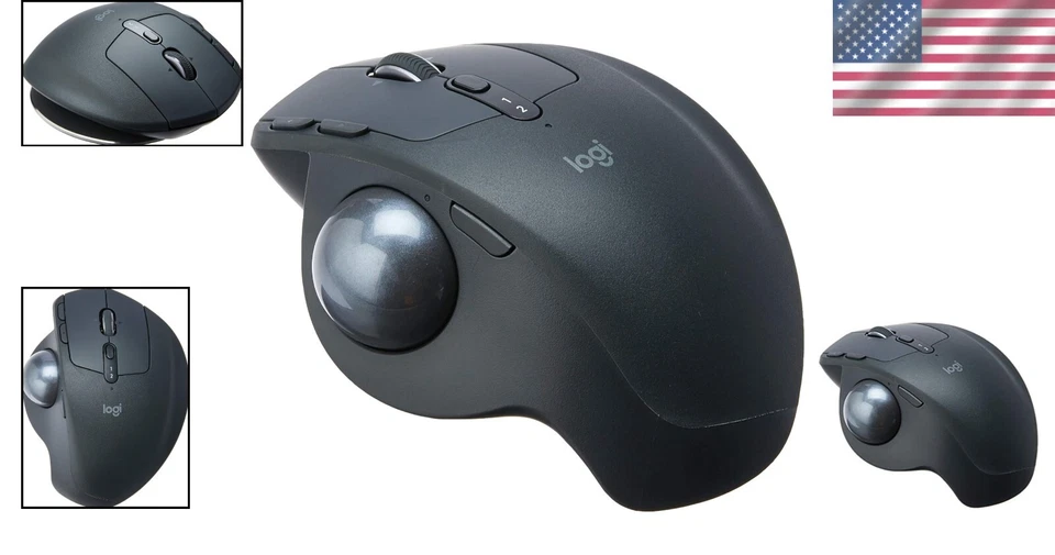 Lightweight MX ERGO Advanced Wireless Trackball - Comfort for Long Work Hours - Image 2 of 4