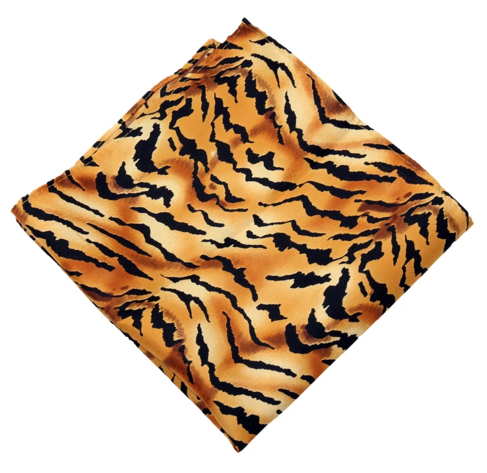 Conjunto de pañuelos de pajarita con estampado de animales de tigre para hombre formales fiestas bodas Foto 3 de 4