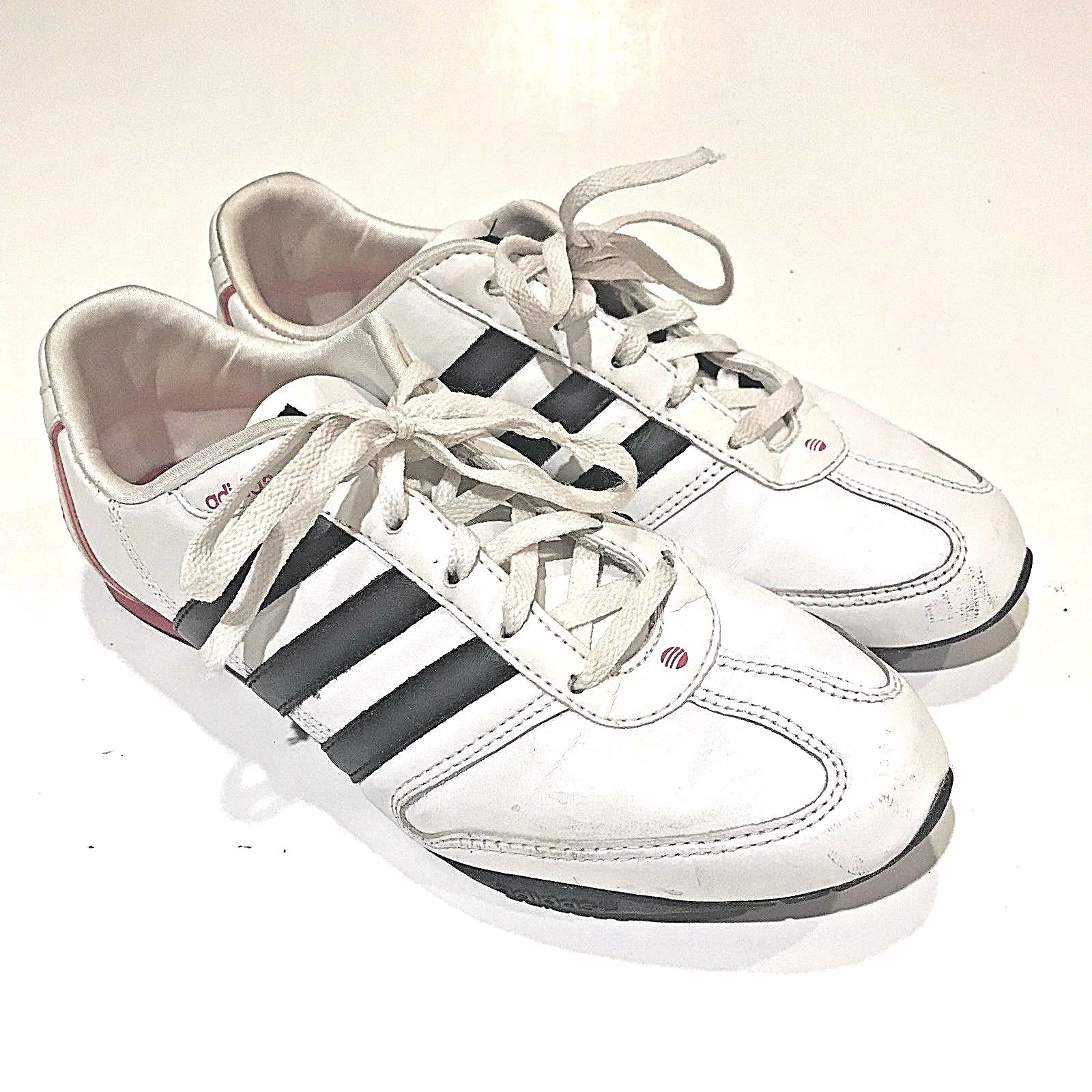 Adidas sneakers donna Vibetouch bianco rosa nero a righe stringate tg 7