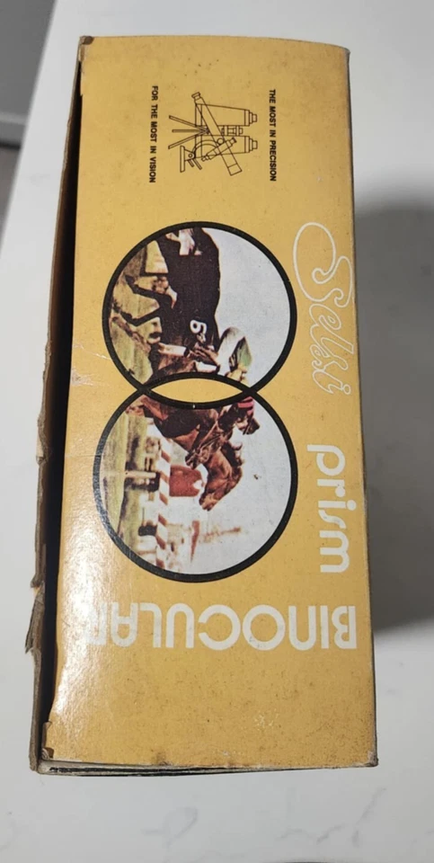 VINTAGE SELSI 7x35 LIGHT WEIGHT PRISM BINOCULARS ORIGINAL BOX W/CASE  - Image 2 of 4