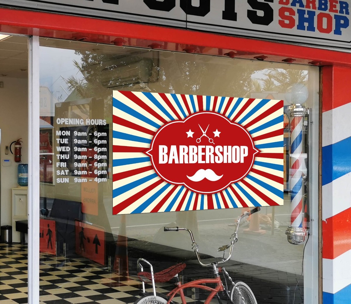 Autocollant Mural 3D – Coupe De Cheveux Pour Salon De Coiffure, Effet Miel