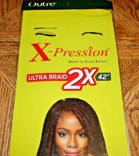 Outre X-Pression Premium Ultra Braid 2X Pre Stretched 100% Kanekalon 42", 2 Pack - Picture 8 of 8