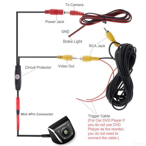Auto 5\" Mirror Monitor HD Car Backup Camera Rear View System Night Vision Kit - Picture 13 of 24