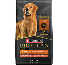 Genuine Purina Pro Plan Salmon & Rice Adult Dog Food Complete Essentials 33 lb 2.06 per pound