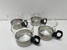 Vintage WMF CROMARGAN German 200ml Tea Coffee Glass Cup. MCM Mid-Century