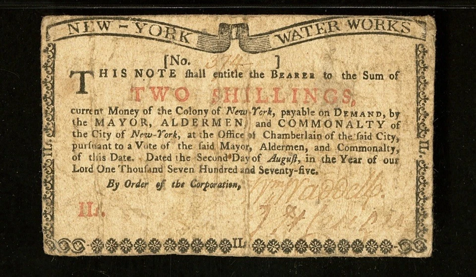 1775 NEW YORK, American Revolution Colonial Currency Note Banknote, NY-173 PMG - Image 3 of 4