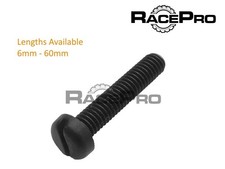 25x Tough Black Nylon Plastic Pan Slot Head Screws - M3/M4/M5/M6 - ISO