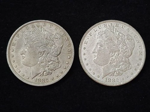 1882-O & 1882-O Morgan Silver Dollars XF-AU #3 NICE!
