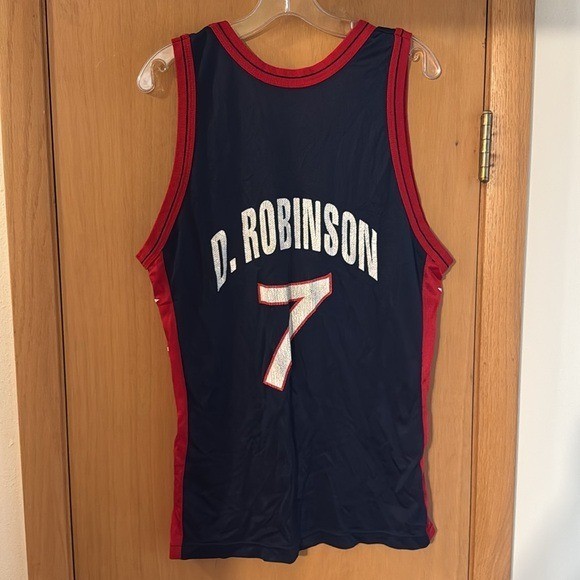 Champion Dream Team USA Basketball Jersey David Robinson 7 90s