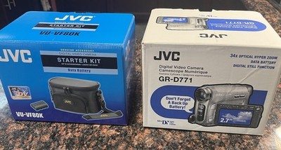 Very Rare NEW FACTORY PACKED JVC Dig Video Camera GR-D771 & VU-VF80K Access Kit