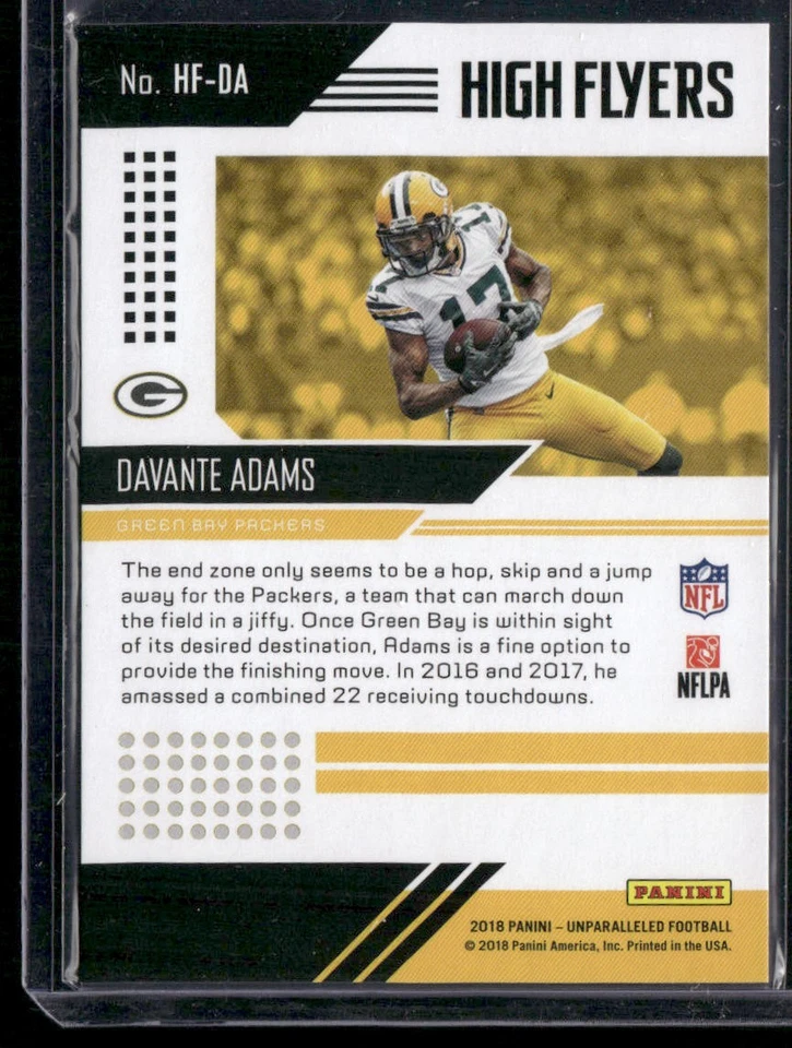 2018 Panini Unparalleled #HF-DA Davante Adams High Flyers - Image 2 of 2