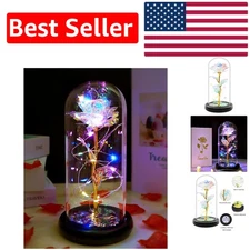 Elegant Light-Up Crystal Rose Dome - Perfect Birthday and Christmas Gift