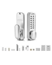VEVOR Mechanical Keyless Entry Door Single Side Keyboard + Knob, Pearl Chrome