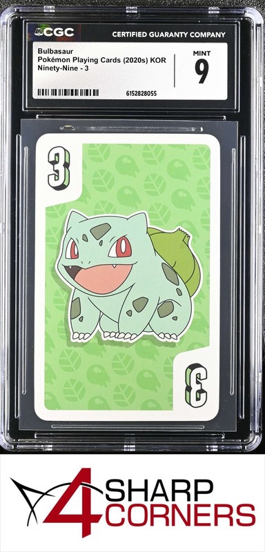 2020 POKEMON KOREAN NINETY-NINE PLAYING CARDS BULBASAUR 3 CGC 9