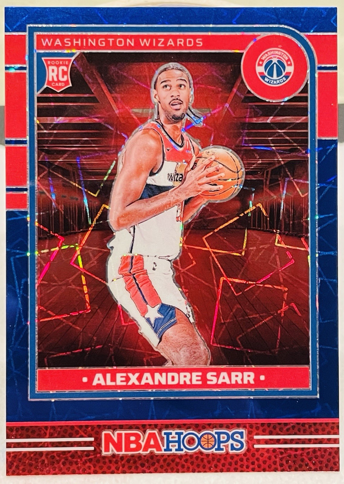 2024 NBA Hoops Alexandre Sarr #232 Lazer Blue Prizm Premium #02/49