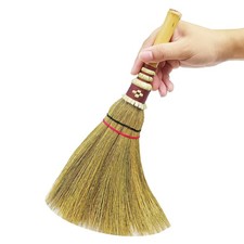 Handmade,Natural Grass Asian, Whisk Broom Thai, Handle Bamboo, Soft Brush Min...