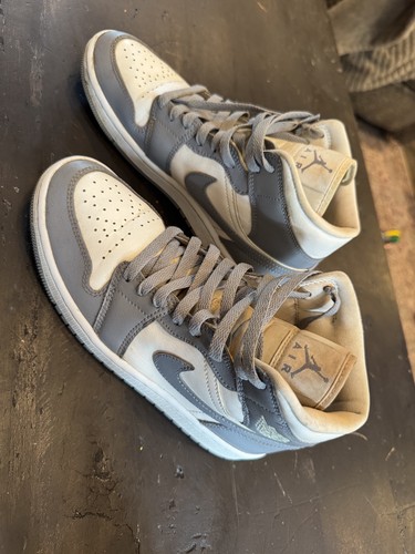Nike Air Jordan 1 Mid Stealth Sail Grey White BQ6472-115 Women's Size 8 - 第 7/8 張圖片