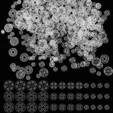 150 Sets Plastic Sew-on Snap Buttons, Invisible Snap Buttons Transparent Round S