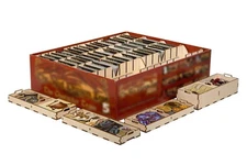 Broken Token Red Dragon Inn Organizer | Wooden Game Storage Box & Trays