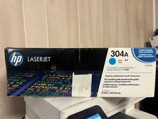 Original HP 304A CC531A Cyan Toner Cartridge-sealed box with tears