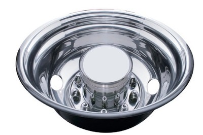 24-1/2'' O.D. Stainless Rear Wheel Simulator Set - 2 Vent Hole, Stud Piloted
