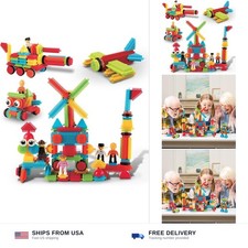 PicassoTiles 116pc Hedgehog Building Blocks Construction Toy Set with Interlo...
