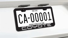 Coyote Gt Ford Mustang Logo Premium Black License Plate Frame Cover For 5.0 Gt
