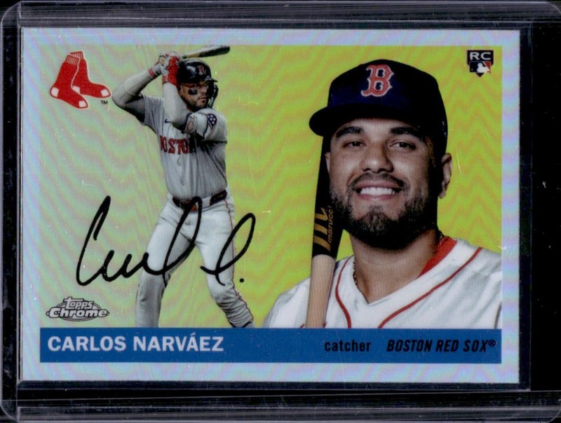2025 Topps Chrome Platinum Carlos Narvaez RC Refractor Rookie #256 Red Sox