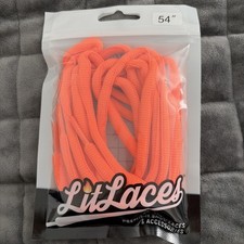 New LitLaces Premium Shoe Laces 54 Inches Fits Nike SB Orange