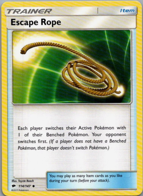Pokemon - Escape Rope - 114/147 - Burning Shadows - NM/M