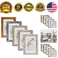 4x6 Picture Frame Set of 5 Tempered Glass Multicolor