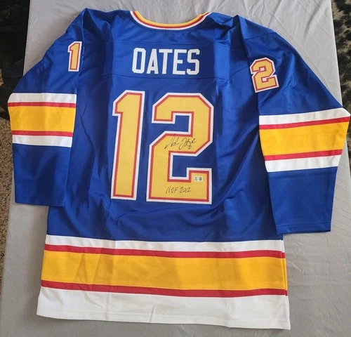 Adam Oates Autographed St Louis Blues Custom Hockey Sweater/Jersey Beckett COA