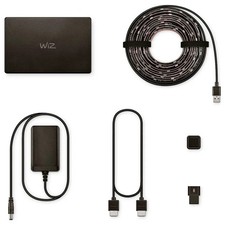 WiZ LED Streifen Set Lichtband Sync Box Starter Kit Schwarz 260 cm EU RGB CCT