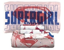 Super Girl "Solar Powered" Kids Reversible Bed Set-W11631759223, W35567220334