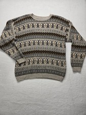 Vintage Levis Start At 501 Sweater Knit Llama Patterned Made In USA Rare XL
