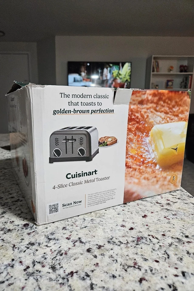 Tostadora Cuisinart CPT-180BKSP1 4 rebanadas negra acero inoxidable bagel descongelación Foto 4 de 4